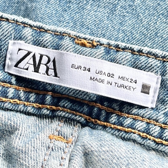 Zara Distressed Boyfriend Jeans Size 2 - Picture 8 of 11